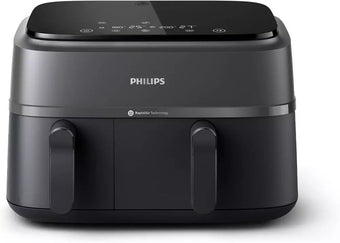 compare product Philips Dual Basket Air Fryer (Na350/00) 9L  2-Drawer Design 1500w – Black