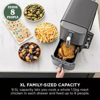 Ninja Double Stack XL Air Fryer [SL400UK] Dual Zone, 9.5L