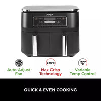Ninja Foodi Dual Zone Air Fryer [AF300UK] 6 Functions, 7.6L