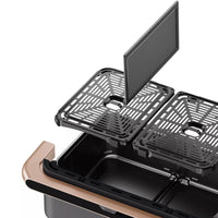 COSORI Smart Air Fryer TwinFry 10L  8-in-1 Non-Stick Dishwasher Safe Rose Gold