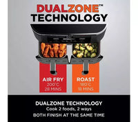 Ninja AF300UK Foodi Dual Zone Air Fryer 6 Functions 7.6L + 2 Year Warranty (New)
