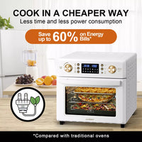 Air Oven 26L  Low Fat Healthy Cooker Air Fryer Oil Free 360° Hot Air Circulation