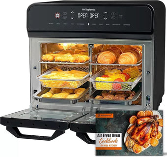 compare product HYSapientia 22L Dual Zone Air Fryer Oven With Rotisserie Large Convection Oven