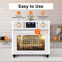 26L Air Oven Oil Free Air Fryer 360° Hot Air Circulation Low Fat Healthy Cooker